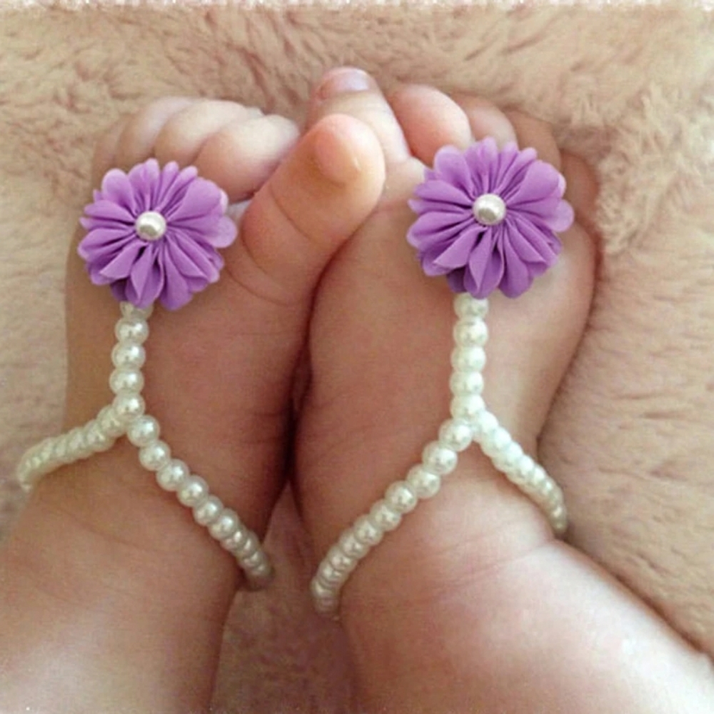 Baby Purple Pearl Anklets